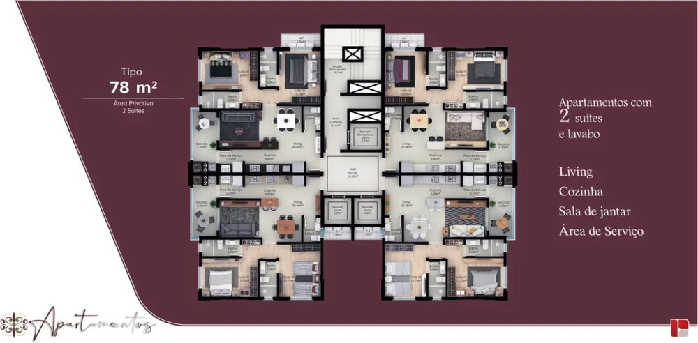 Apartamento para venda no bairro Meia Praia em Itapema