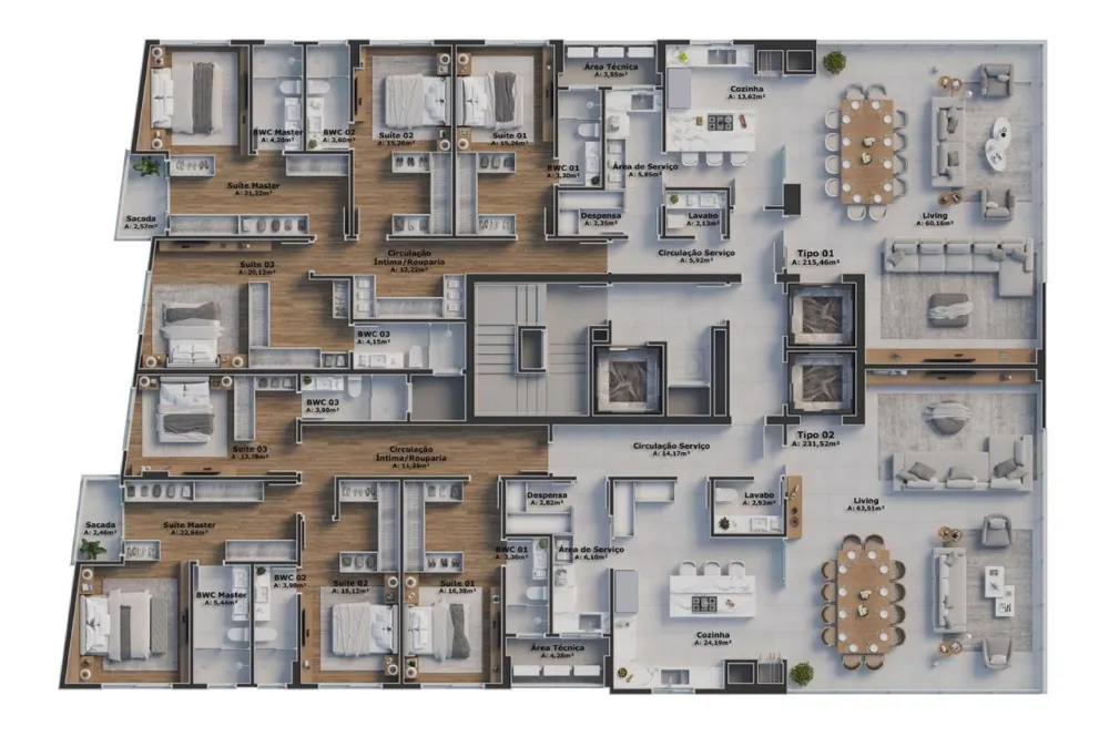 Apartamento 4 quartos para venda no bairro Meia Praia em Itapema