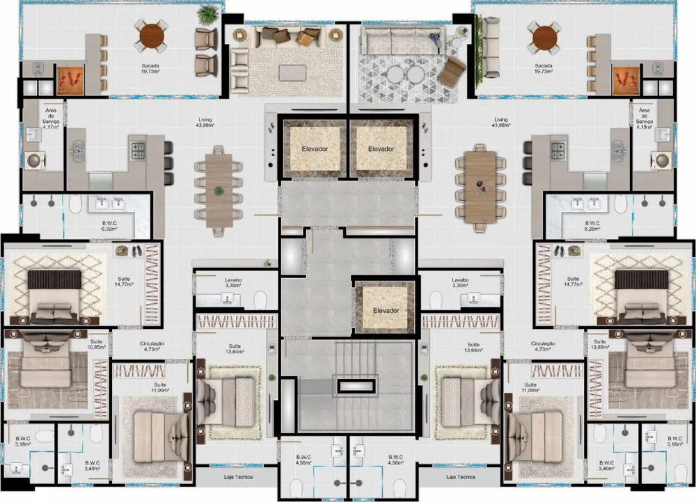 Apartamento para venda no bairro Meia Praia em Itapema